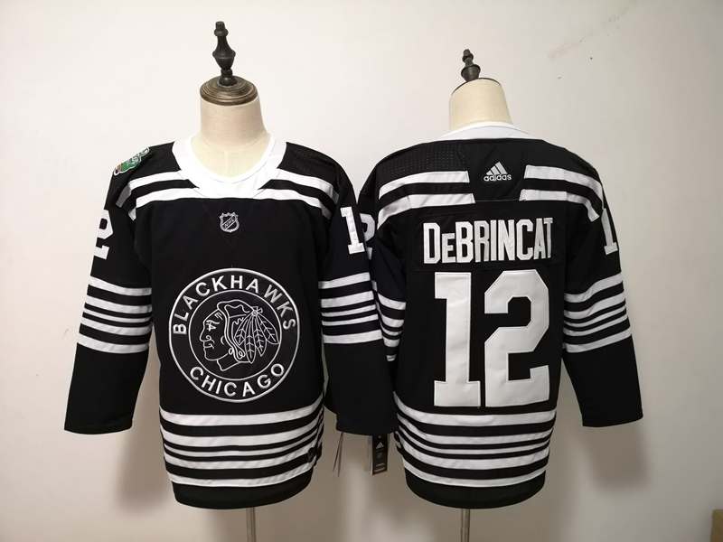 Chicago Blackhawks Black #12 DEBRINCAT NHL Jersey