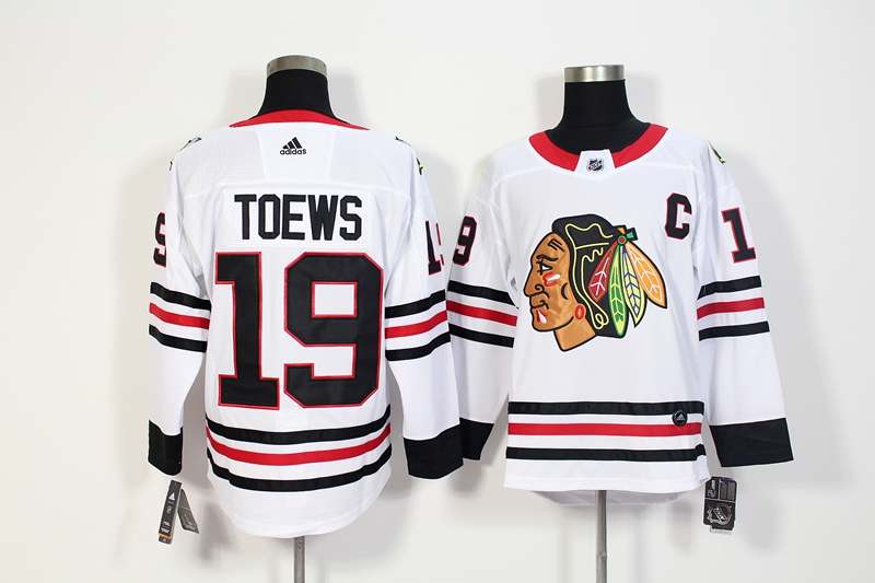 Chicago Blackhawks White #19 TOEWS NHL Jersey
