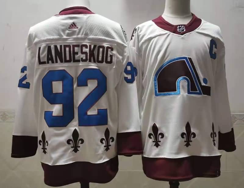 Colorado Avalanche White #92 LANDESKOG Classica NHL Jersey