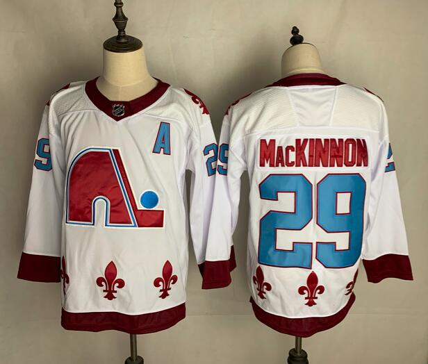 Colorado Avalanche White #29 MACKINNON Classics NHL Jersey