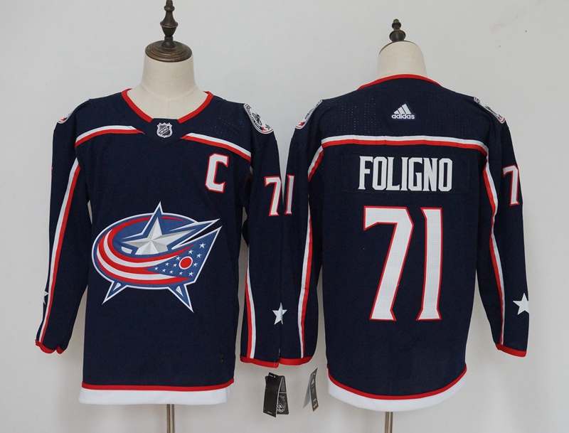 Columbus Blue Jackets Blue #71 FOLIGNO NHL Jersey