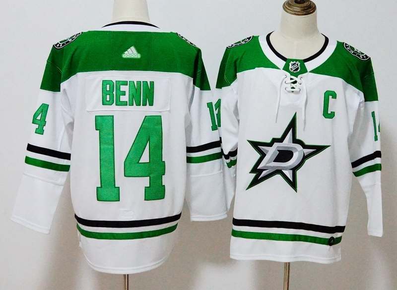 Dallas Stars White #14 BENN NHL Jersey