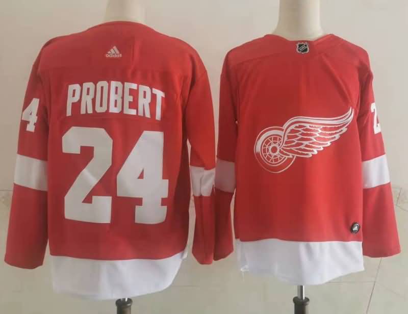 Detroit Red Wings Red #24 PROBERT NHL Jersey
