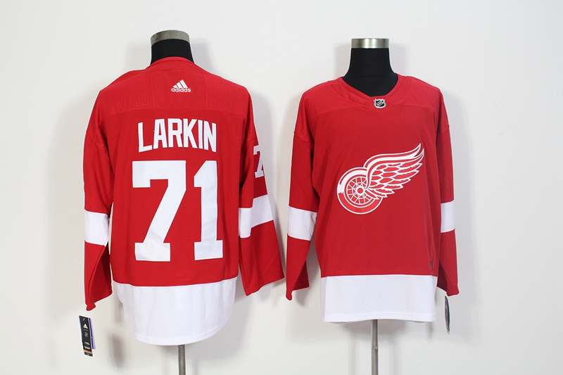 Detroit Red Wings Red #71 LARKIN NHL Jersey