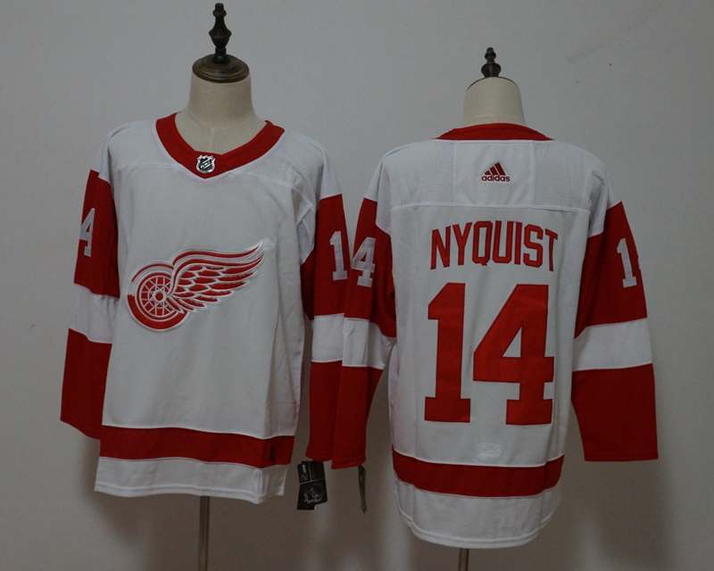 Detroit Red Wings White #14 NYQUIST NHL Jersey