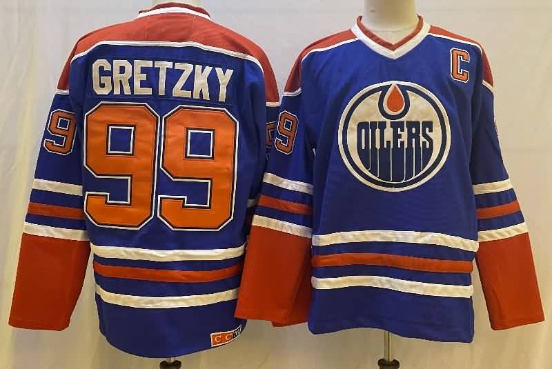 Edmonton Oilers Blue #99 GRETZKY Classica NHL Jersey