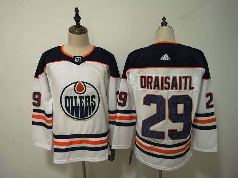 Edmonton Oilers White #29 DRAISAITL NHL Jersey