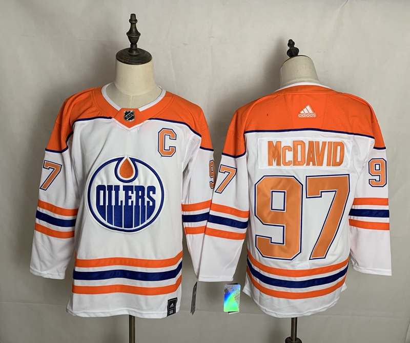 Edmonton Oilers White #97 MCDAVID NHL Jersey 02