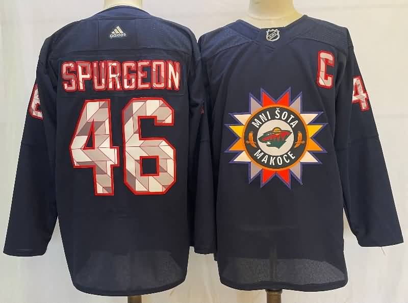 Minnesota Wild Dark Blue #46 SPURGEON NHL Jersey