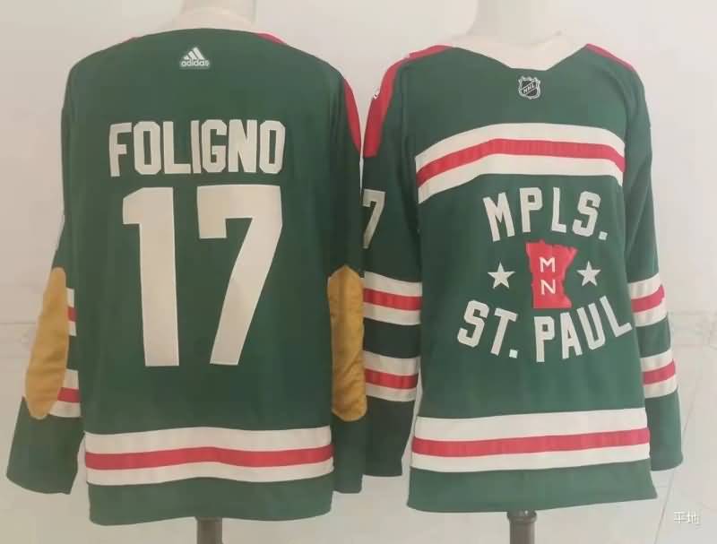 Minnesota Wild Green #17 FOLIGNO NHL Jersey