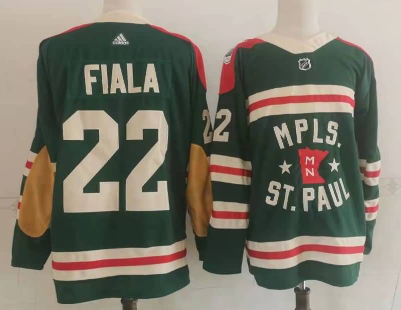 Minnesota Wild Green #22 FIALA NHL Jersey 02