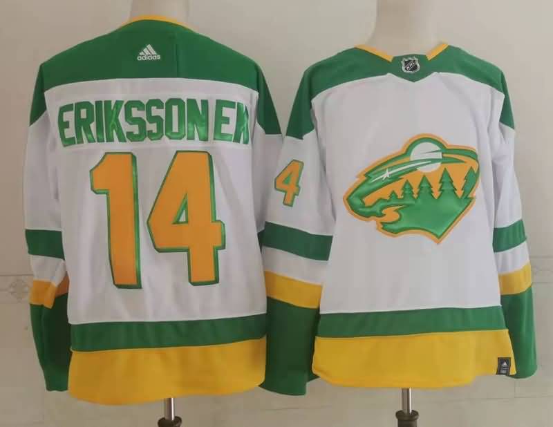 Minnesota Wild White #14 ERIKSSONEK NHL Jersey