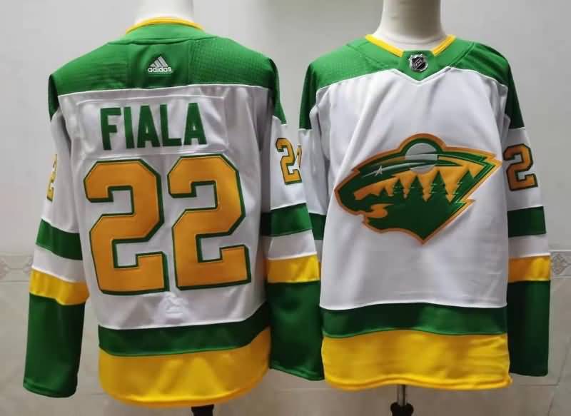 Minnesota Wild White #22 FIALA NHL Jersey