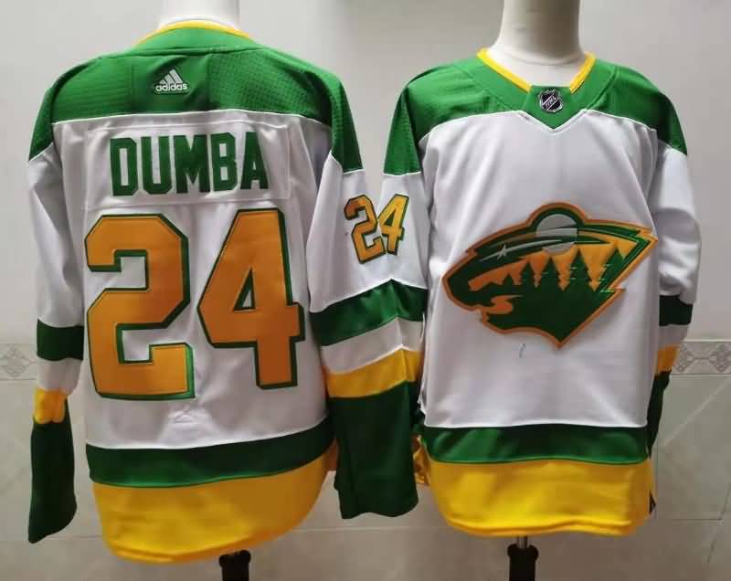 Minnesota Wild White #24 DUMBA NHL Jersey