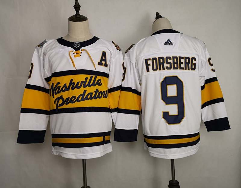 Nashville Predators White #9 FORSBERG NHL Jersey