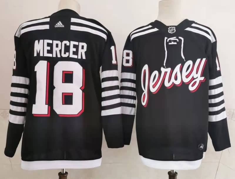 New Jersey Devils Black #18 MERCER NHL Jersey