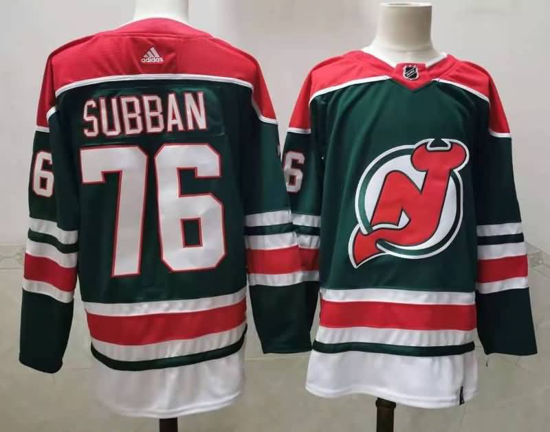New Jersey Devils Green #76 SUBBAN NHL Jersey
