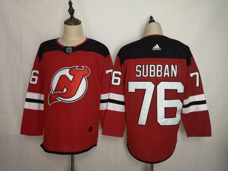New Jersey Devils Red #76 SUBBAN NHL Jersey