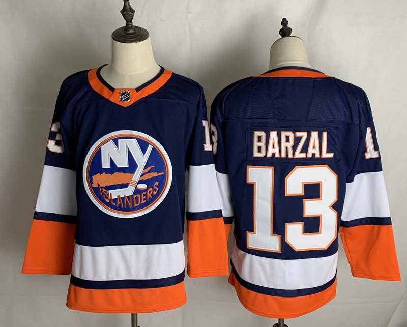 New York Islanders Dark Blue #13 BARZAL NHL Jersey