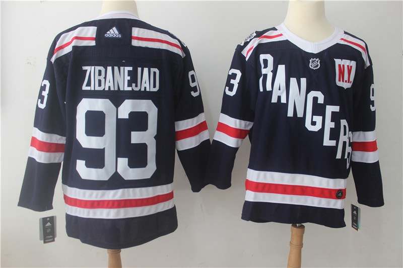 New York Rangers Dark Blue #93 ZIBANEJAD NHL Jersey