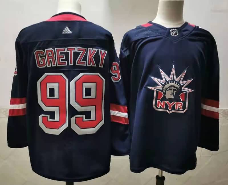 New York Rangers Dark Blue #99 GRETZKY Classics NHL Jersey