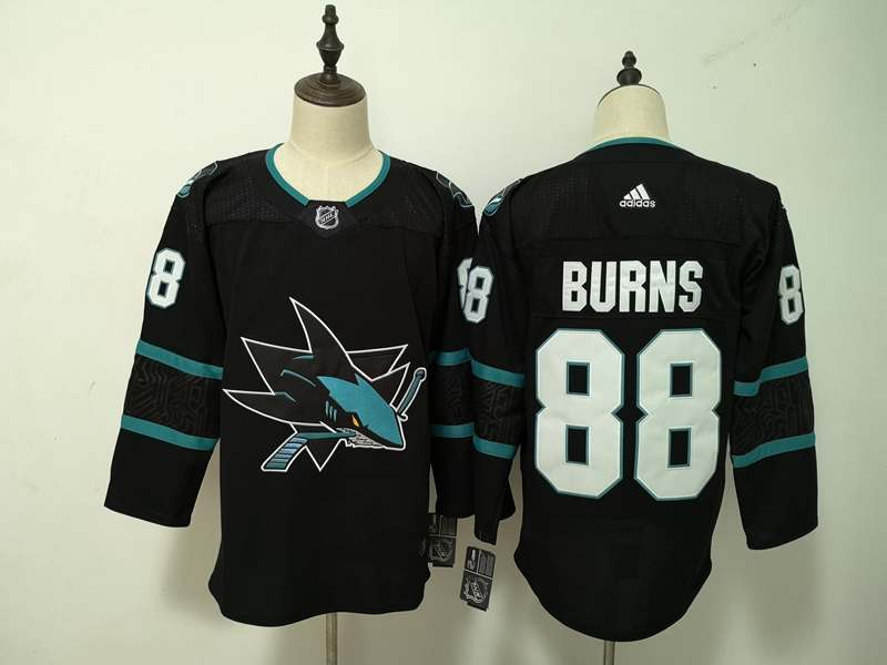 San Jose Sharks Black #88 BURNS NHL Jersey