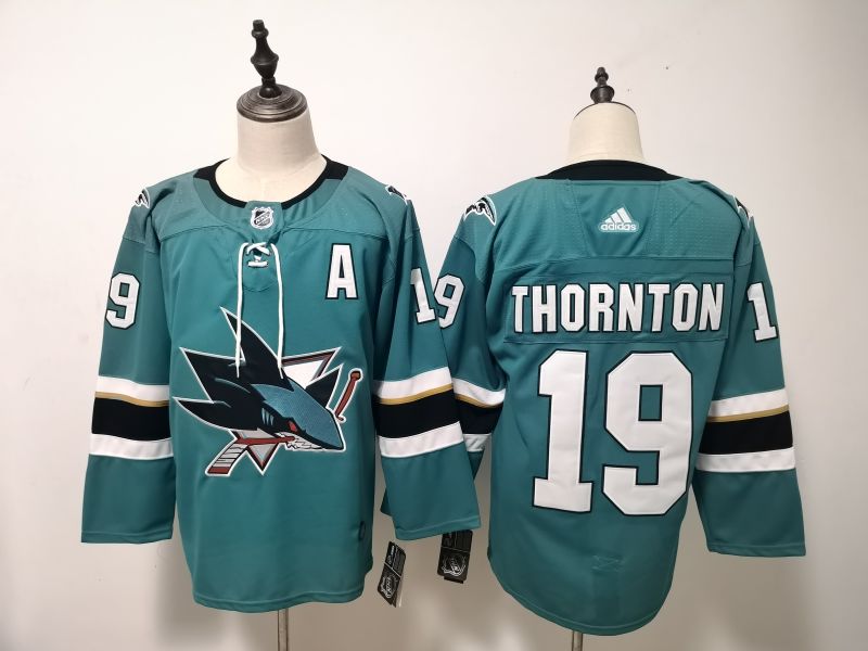 San Jose Sharks Blue #19 THORNTON NHL Jersey