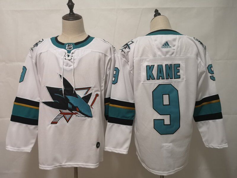 San Jose Sharks White #9 KANE NHL Jersey