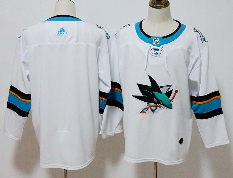 San Jose Sharks White NHL Jersey Custom