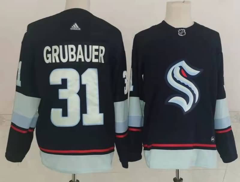 Seattle Kraken Dark Blue #31 GRUBAUER NHL Jersey