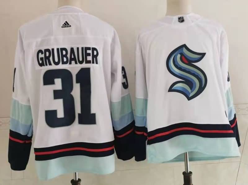 Seattle Kraken White #31 GRUBAUER NHL Jersey