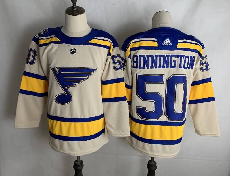St Louis Blues Cream #50 BINNINGTON NHL Jersey