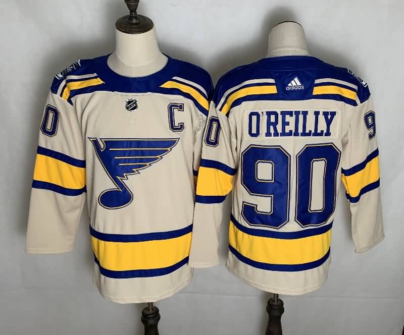 St Louis Blues Cream #90 OREILLY NHL Jersey