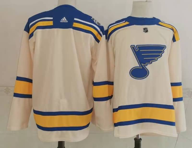 St Louis Blues Cream NHL Jersey Custom