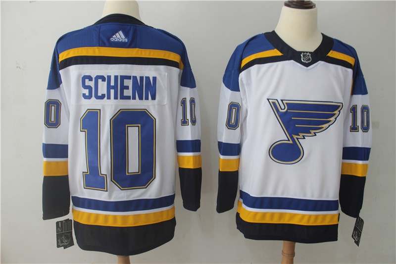 St Louis Blues White #10 SCHENN NHL Jersey