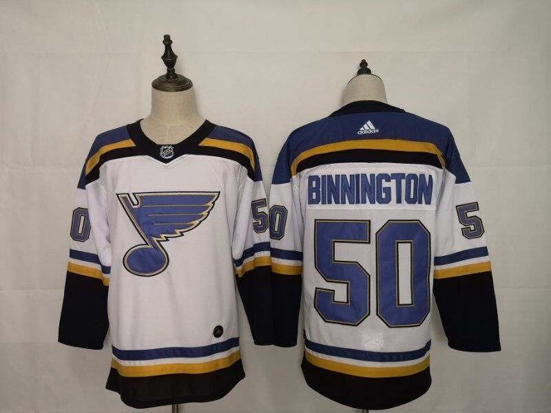 St Louis Blues White #50 BINNINGTON NHL Jersey
