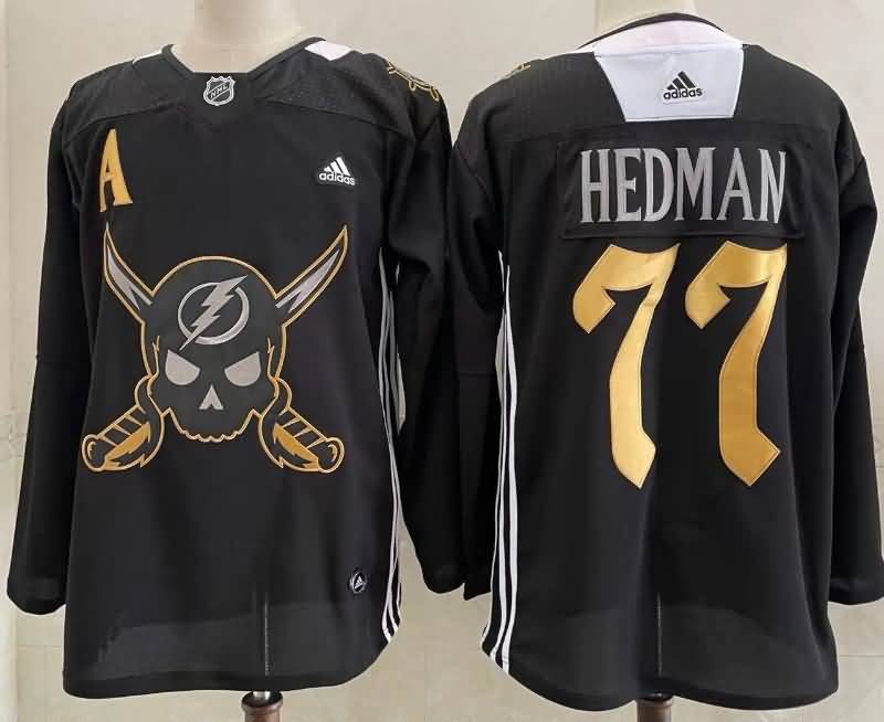 Tampa Bay Lightning Black #77 HEDMAN NHL Jersey