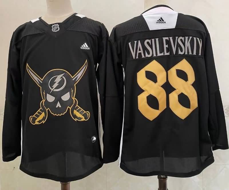 Tampa Bay Lightning Black #88 VASILEVSKIY NHL Jersey