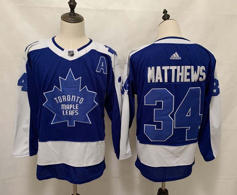 Toronto Maple Leafs Blue #34 MATTHEWS Classics NHL Jersey