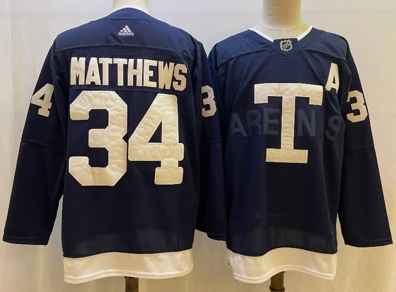 Toronto Maple Leafs Dark Blue #34 MATTHEWS NHL Jersey
