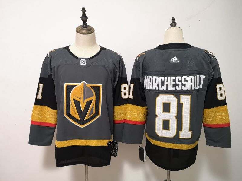 Vegas Golden Knights Grey #81 MARCHESSAULT NHL Jersey