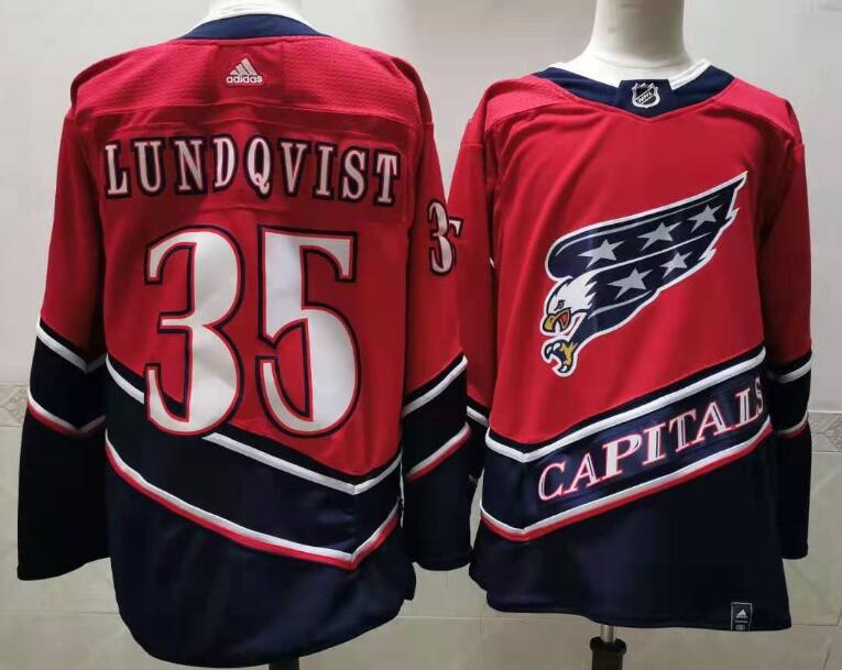 Washington Capitals Red #35 LUNDQVIST Classics NHL Jersey
