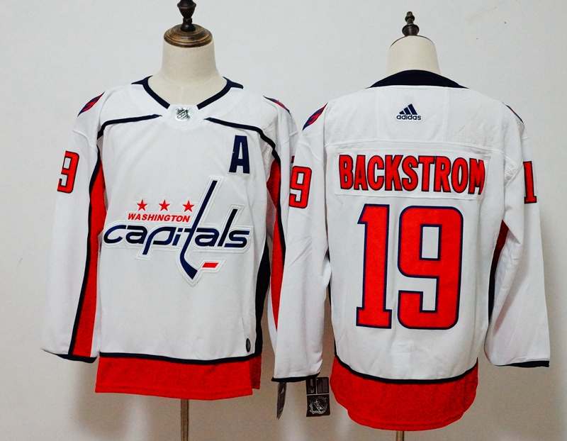 Washington Capitals White #19 BACKSTROM NHL Jersey