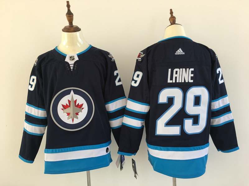 Winnipeg Jets Dark Blue #29 LAINE NHL Jersey
