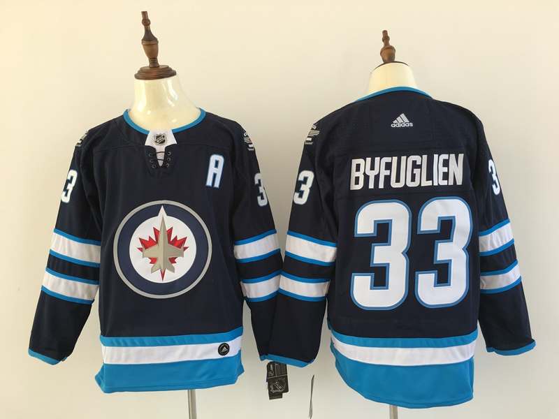 Winnipeg Jets Dark Blue #33 BYFUGLIEN NHL Jersey