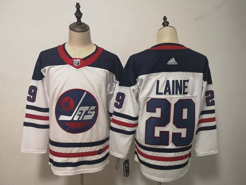 Winnipeg Jets White #29 LAINE NHL Jersey 02