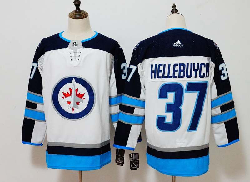 Winnipeg Jets White #37 HELLEBUYCK NHL Jersey