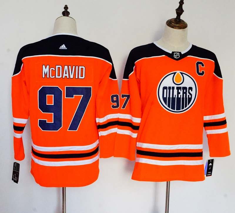 Edmonton Oilers #97 MCDAVID Orange Women NHL Jersey