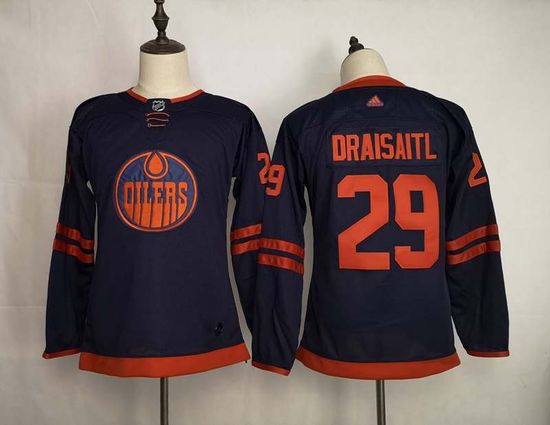 Edmonton Oilers #29 DRAISAITL Dark Blue Women Classics NHL Jersey