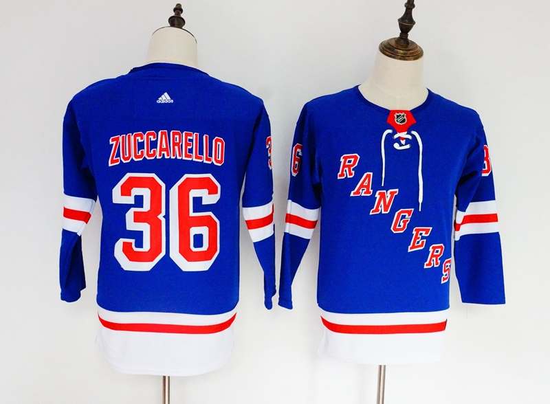 New York Rangers #36 ZUCCARELLO Blue Women NHL Jersey